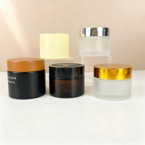 Factory Price Empty Skin Care Cream Jar 15g 20g 30g 50g 100g <b>clear</b> Frosted Customized Color Eye Cream Glass Jar with Silver Cap - Product Image 6