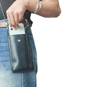 Sac bandoulière tendance en cuir PU pour télé<span class=keywords><strong>phone</strong></span>, pochette de télé<span class=keywords><strong>phone</strong></span> à bandoulière avec poches latérales, sangle réglable, léger et portable – Meilleures ventes - Product Image 1