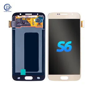 Layar tampilan LCD OLED asli untuk Samsung Galaxy S6 layar LCD ponsel untuk Samsung S6 S7