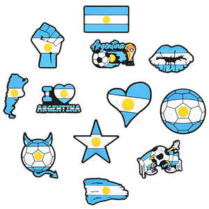 New Arrival Argentina <strong>Football</strong> Shoe <strong>Charms</strong> Wholesale New Pvc Designer Shoe Decoration Clog Inside Out Shoe <strong>Charms</strong> - Product Image 1