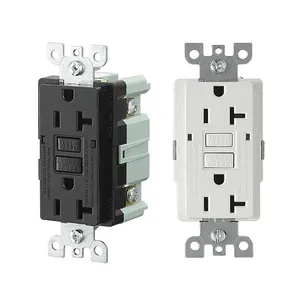 Free Samples Sale American Canadian Standard Gfi Wall Duplex Receptacle Plug Socket 20amp 125 Volt Gfci Electrical Wall Outlet