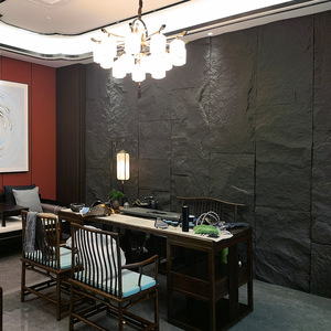 Grande dalle de pierre <span class=keywords><strong>magique</strong></span> de cube de lumière d'<span class=keywords><strong>ardoise</strong></span> de simulation de pierre de culture de conception moderne pour le mur de fond de villa pour le commerce extérieur - Product Image 5