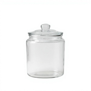 Pot à biscuits en verre Chiner 6,2 L |   Rangement et présentation de biscuits et bonbons |   Compatible lave-vaisselle |   Couverture transparente de 175 mm, couvercle transparent - Product Image 1