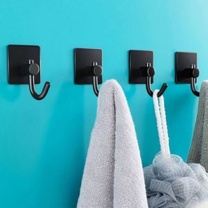 WEKIS Stainless Steel Self-Adhesive Eco-Friendly Multifunction Wall <b>Hook</b> Removable <b>Bathroom</b> Shower Towel Hanger Metal Design - Product Image 2