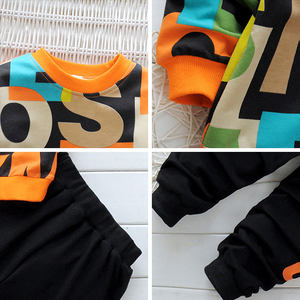 Conjunto Deportivo de Primavera para Niños, Ropa Deportiva para Niños, Camiseta con Estampado de Letras y Pantalones, Conjunto de 2 Piezas para Bebé - Product Image 6