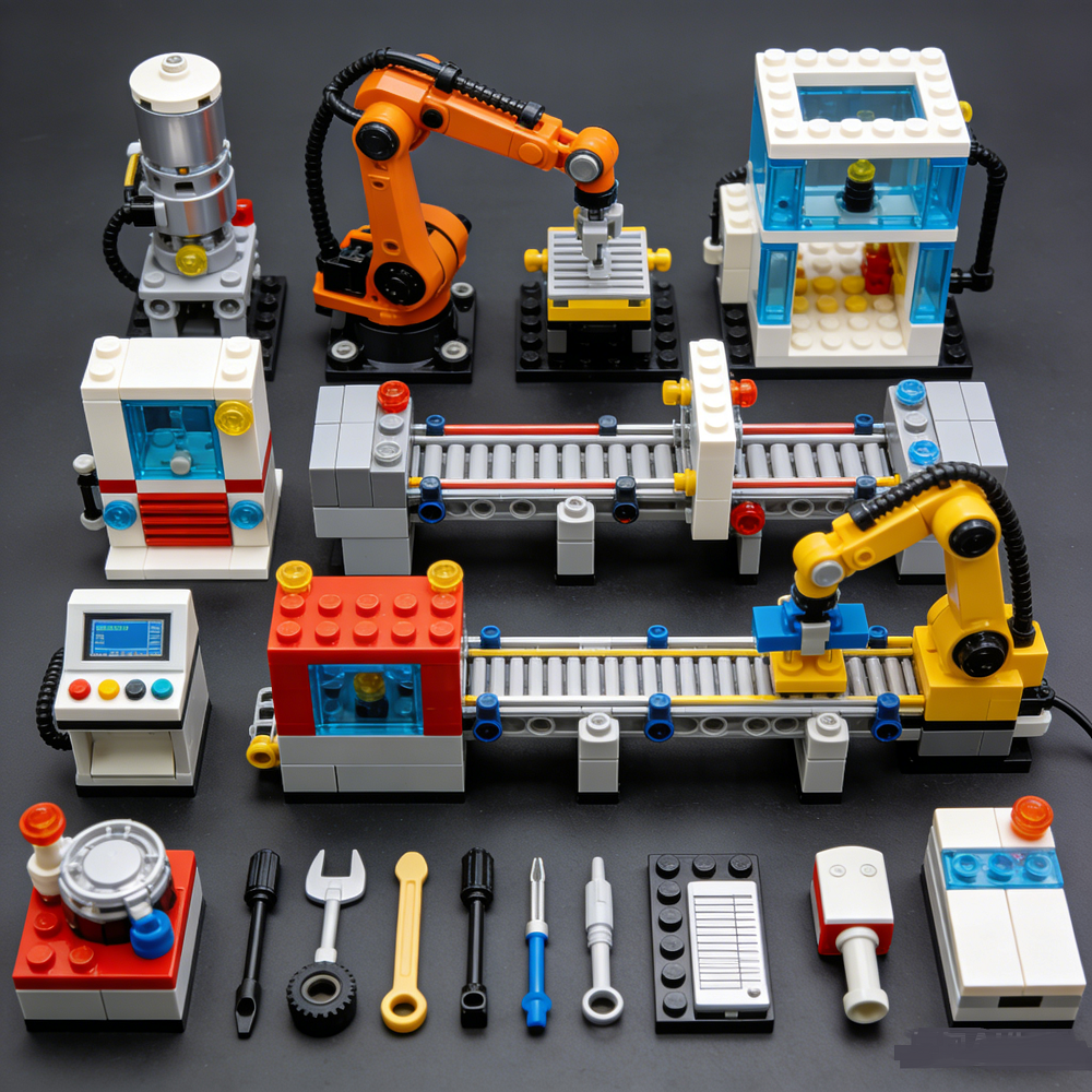 Bloque de construcción personalizado Mecánico y Equipo