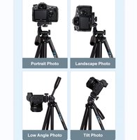 Mini trépied en aluminium léger professionnel Design pliable pour voyage en plein air DSLR Camera Phone Selfies