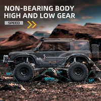 Coche RC Rock Crawler 1:10 con Cabrestante, Luces de Techo, Revestimiento Interior, 4WD, Sin Bloqueo de Diferencial, 2.4GHz, IPX4, 18KM/H, Excelente Regalo para Aficionados a los Coches RC