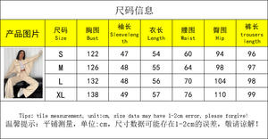 Conyson เซตชุดอยู่บ้านสำหรับผู้หญิงชุดสองชิ้นทำจากโพลีเอสเตอร์แขนยาว - Product Image 6