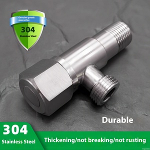 SUS 304 нержавеющая сталь 1/2 "X 3/8" Угловой запорный клапан гидравлический контроль воды Туалет ванная стиральная машина фитинг - Product Image 4