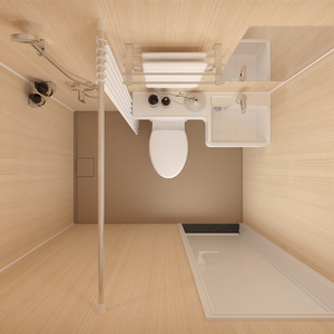 Cuarto de ducha de vidrio integral con baño portátil Wc inodoro para reconstrucción de <span class=keywords><strong>casa</strong></span> antigua - Product Image 1