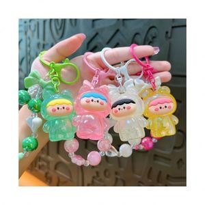 Porte-clés grenouille lumineuse créative en gros, accessoires de sac exquis et mignons, pendentif de voiture, petit cadeau - Product Image 1
