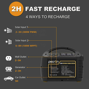 Station d'alimentation portable rechargeable LifePO4 pour entrepôt avec plusieurs sorties 500W - Product Image 4