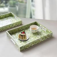 Noordse stijl Minimalistisch Vietnamees gemaakt Natuurlijk schaalvormig dienblad Licht-luxe Handgemaakt High-end Eettafel Opberg- en serveerschaal