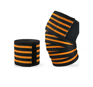 Custom Logo Fitness Sports Knee Brace Gym Breathable Elastic <b>Compression</b> Weightlifting Power Lifting Knee Wraps - Product Image 3