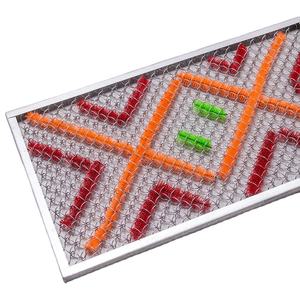 Современный проволочный сетчатый дверной коврик из нержавеющей стали, противоскользящий дизайн, новинка, узор для стильного входа в домашний отель, удобного домашнего использования - Product Image 1