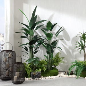 Palmier artificiel LUYI en pot, plante en PVC souple, écologique, décoration de Thanksgiving - Product Image 4