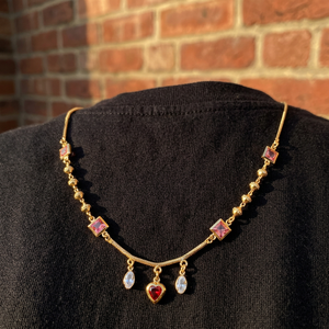 Collier à chaîne doré élégant, simple et époustouflant pour femmes et filles pour la fête et la collection de vêtements quotidiens décontractés - Product Image 1