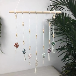พู่ห้อยหินคริสตัลธรรมชาติ 7 จักระ สำหรับตกแต่งบ้าน ทำด้วยมือ - Product Image 1