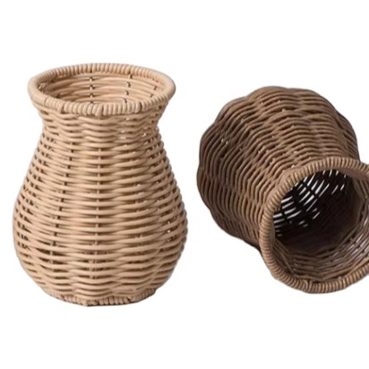 K&B Art Deco Plastic Woven Storage Basket Home Decor Floor Vase · image 6