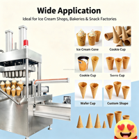Machine industrielle YH pour la fabrication de cornets de gaufres comestibles, de gobelets à thé et de biscuits