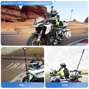 Vista en primera persona motocicleta Selfie Stick Triple abrazadera de cangrejo soporte de bicicleta 360 soporte de Cámara de Acción montaje - Product Image 2
