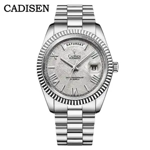 Relogio CADISEN 8185 orologio meccanico automatico da uomo di moda 100m impermeabile automatico data settimana orologi da uomo Casual di lusso