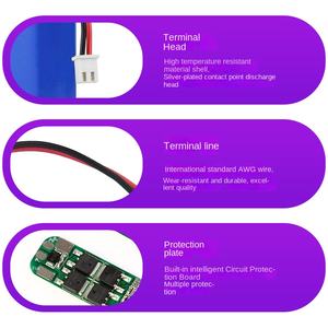18650 2000 мАч литий-ионный Аккумулятор 7,4 В высокая скорость с защитной панелью для солнечного света вентилятор динамик - Product Image 3