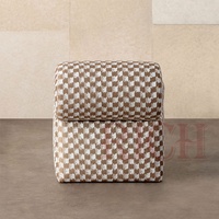 Poufs Ottoman en Tissu Velours Moderne avec Mousse, Vente en Gros Directe Usine Chinoise pour Salon