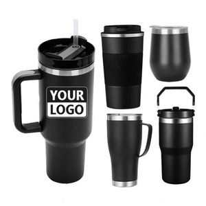 แก้วน้ำเก็บความร้อนสุญญากาศสองชั้น ขนาด 12, 14, 16 ออนซ์ ขายส่ง พร้อมฝาปิด สแตนเลสสตีล สำหรับกาแฟและแคมป์ปิ้ง รับสกรีนโลโก้ - Product Image 4