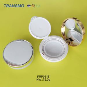 ตลับพลาสติกทรงกลมสีขาวสำหรับใส่เครื่องสำอางและน้ำหอม ใช้สำหรับบรรจุภัณฑ์เก็บแป้ง - Product Image 3