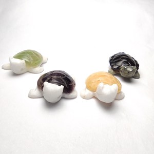 Agujero de estilo más nuevo, colgante surtido de tortuga marina de piedra (HO 2,5mm) - Product Image 2