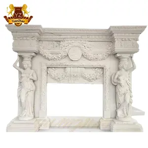 पहले से शर्त संगमरमर mantel नई डिजाइन morden लक्जरी सफेद इतालवी carrara चिमनी mantel