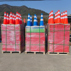 Top bán 70 cm linh hoạt PVC đường nón với băng phản chiếu an toàn sử dụng giao thông <span class=keywords><strong>Cone</strong></span> sản xuất - Product Image 1
