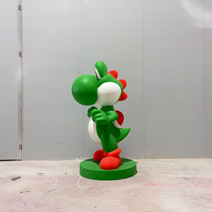 Estatua de <span class=keywords><strong>Yoshi</strong></span> de Fibra de Vidrio Personalizada, Escultura de Resina de Tamaño Real, Decoración de Jardín para Exteriores - Product Image 5
