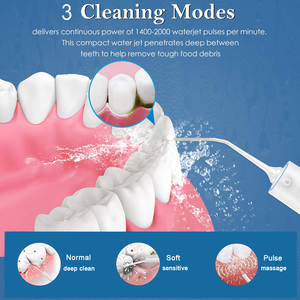 <span class=keywords><strong>Los</strong></span> más vendidos en Europa 3 modos de limpieza recargable impermeable hilo dental irrigador oral portátil - Product Image 3