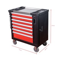 Armoire à outils roulante robuste à 7 tiroirs avec porte latérale, chariot à outils personnalisable OEM/ODM/OBM pour garage