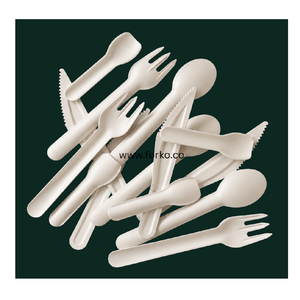 Juego de Cubiertos de Papel para Restaurante, con Cuchara, Tenedor y Cuchillo Biodegradables, para Kits de Comida, Servicio de Buffet y Empaque de Alimentos - Product Image 1