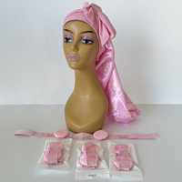 Boîte à perruque rose fantaisie de haute qualité en carton, avec bonnet en satin et sac à main, emballage personnalisé avec logo pour parfums et articles ménagers