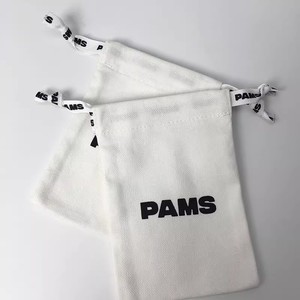 Small Custom Logo Cotton Canvas Fabric <b>Muslin</b> Drawstring Supermarket Bag With Printed Black Friday Recycled Gift Bags - Product Image 4