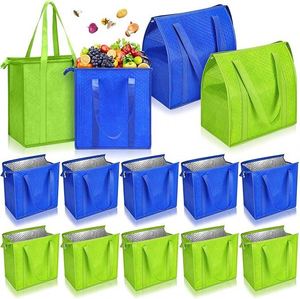 Non Woven <b>Insulated</b> Bag with Zipper Closure and Handle for Food Storage - Product Image 5