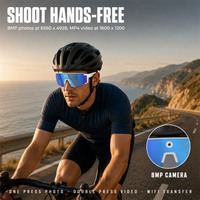 Lunettes de soleil intelligentes IA avec caméra 8MP, traduction IA ChatGPT en 139 langues, pour le cyclisme et les sports, Bluetooth 5.4 à oreille ouverte, pour hommes et femmes
