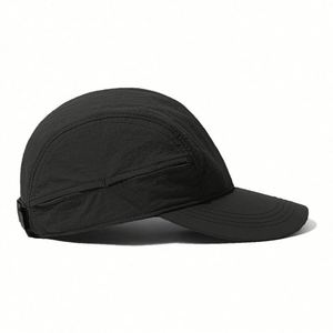 Casquette de baseball respirante à 5 panneaux de couleur unie pour activités de plein air, avec logo personnalisé, idéale pour le camping et le sport - Product Image 2
