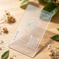 Tarjeta Magnética de Plástico Transparente Rígido Esmerilado con Logotipo Personalizado, Código QR, Impresión Digital y Grabado en Relieve, Tarjeta de Visita de PVC