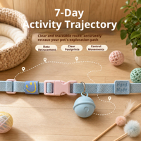 Collier de localisation pour animaux de compagnie avec longue autonomie, intégration API, dispositif anti-perte, historique des trajets sur 7 jours, suivi Android/iOS