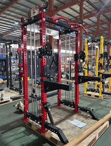 Squat Power Cage Rack, Máquina de Entrenamiento Funcional, Pila de Pesas Smith de 75 kg, Equipo de <span class=keywords><strong>Gimnasio</strong></span> <span class=keywords><strong>para</strong></span> Tríceps, Equipo <span class=keywords><strong>para</strong></span> el Hogar - Product Image 5