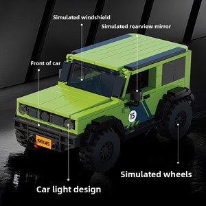 Blocs de construction ABS 66015 <span class=keywords><strong>JIMMY</strong></span>/<span class=keywords><strong>Suzuki</strong></span> Jimny, modèle authentique, reproduction, jouet d'assemblage pour enfants, tout-terrain - Product Image 4