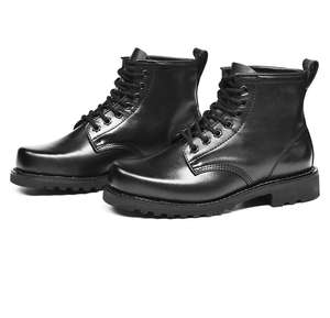 Botas de Tobillo HBA01 de Cuero Negro, Botas de Combate para Invierno y Desierto - Product Image 1