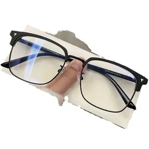 半框近视眼镜普莱诺眼镜理工男士近视镜架批发时尚眼镜设计镜架
