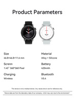 Reloj Inteligente de 1.45 Pulgadas 360x360, Contesta Llamadas, WhatsApp, Telegram, NFC, Resistente al Agua 3ATM, Monitor de Ritmo Cardíaco, Reloj Deportivo, Venta al Por Mayor de Fábrica